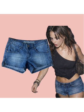 Vintage Y2K Low Rise Denim Micro Shorts Size 26 – Festival Cutoffs